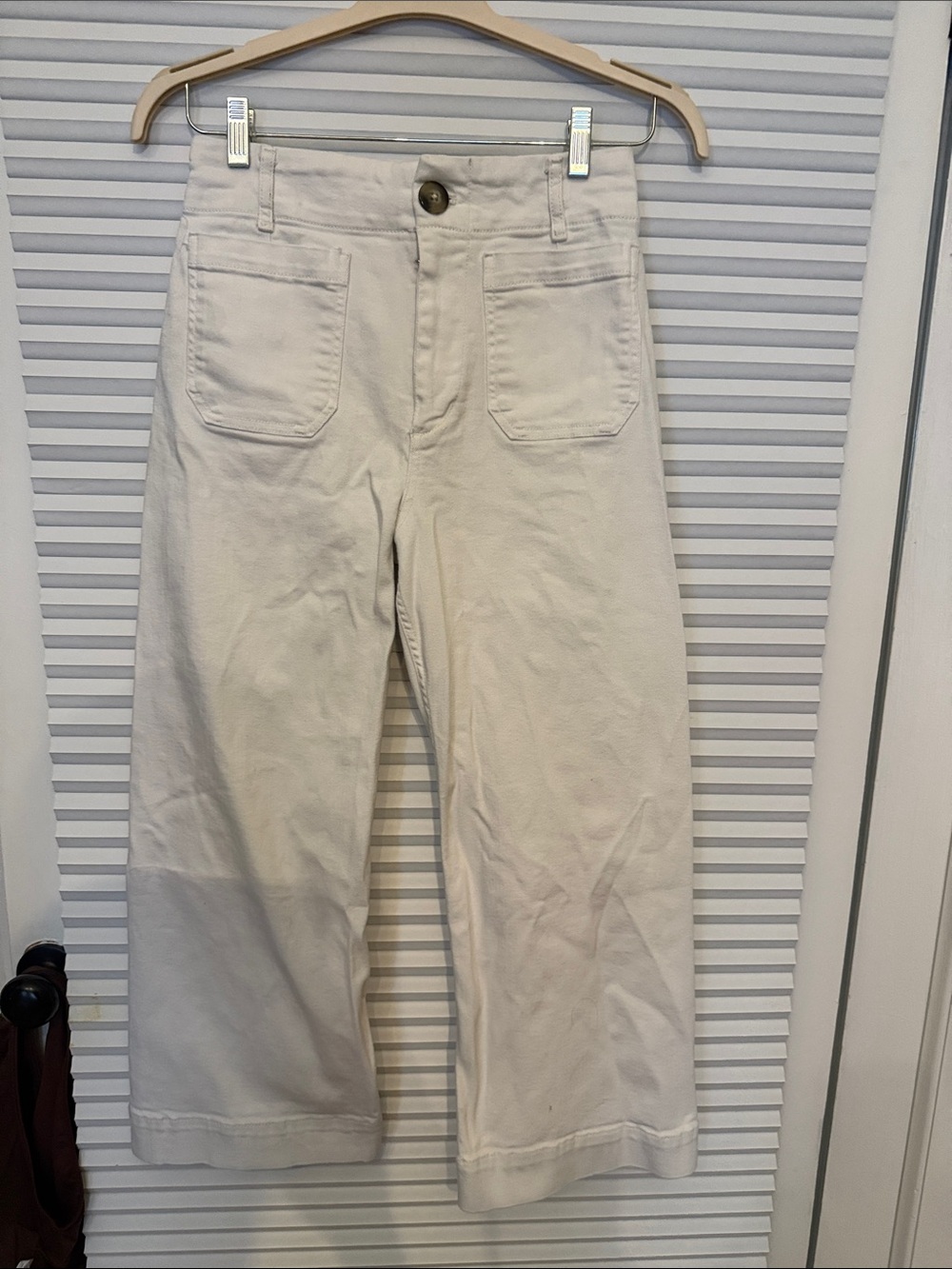 Maeve White Cropped Wide-Leg Jeans - Picture 2 of 6